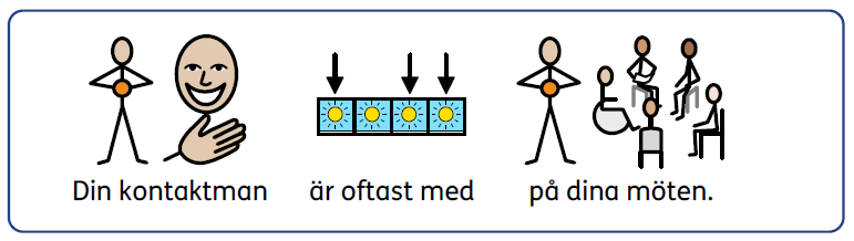 Din kontaktman är oftast med på dina möten.