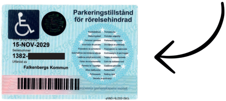 Parkeringstillstånd för rörelsehindrad