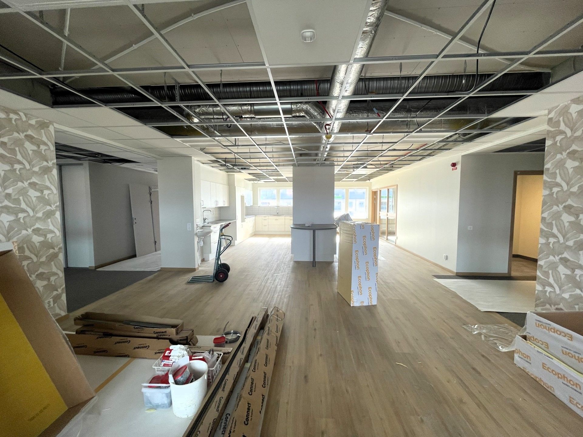 Byggandet av köket på våning 4