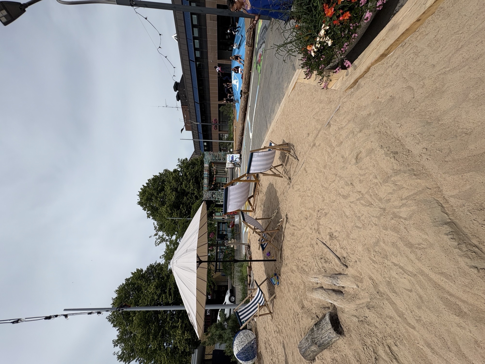 Stranden på sommartorget.
