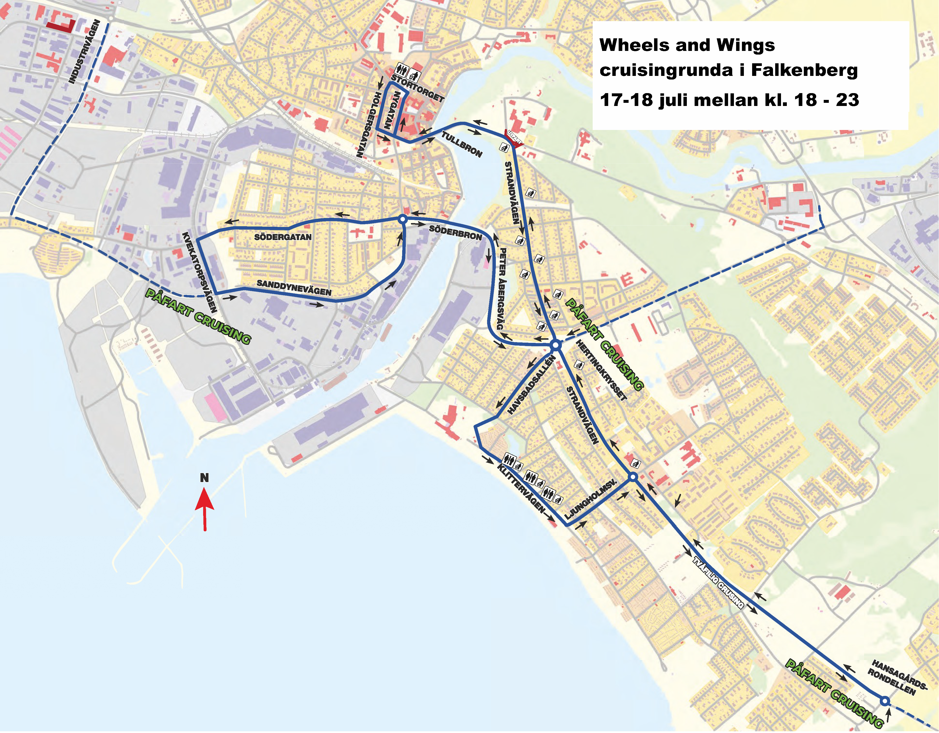 Karta över cruisingrundan