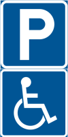 Vägmärke för parkering för rörelsehindrade