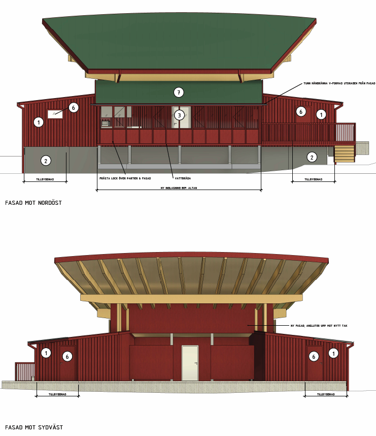 Illustrationsskiss över Vallarnas friluftsteater