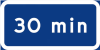 Vägmärke för parkering i 30 minuter